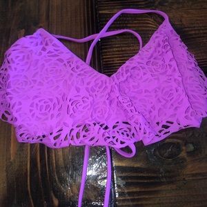 💙$5 SALE Purple cross tie back bikini top